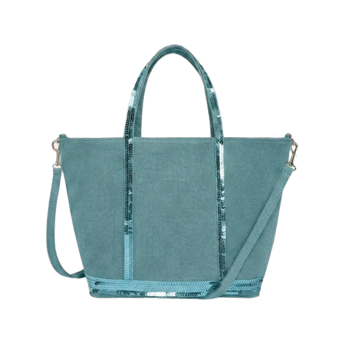 0PVE31-V40435-701 Vanessa Bruno Linen S Cabas Tote Bag Iris