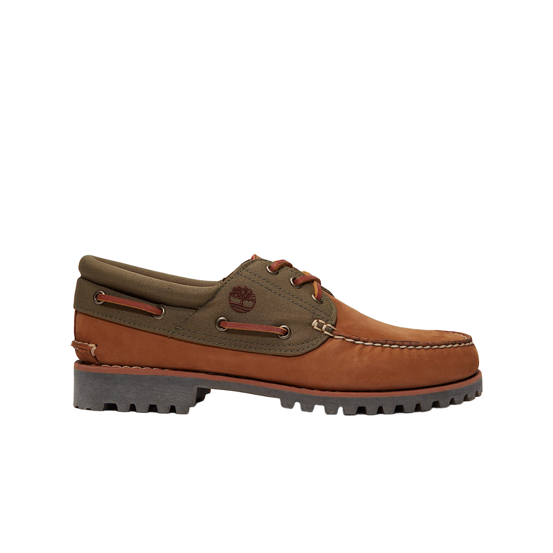 TB0A6DXWEM5 Timberland Authentic 3-Eye Boat Shoes Medium Brown Nubuck
