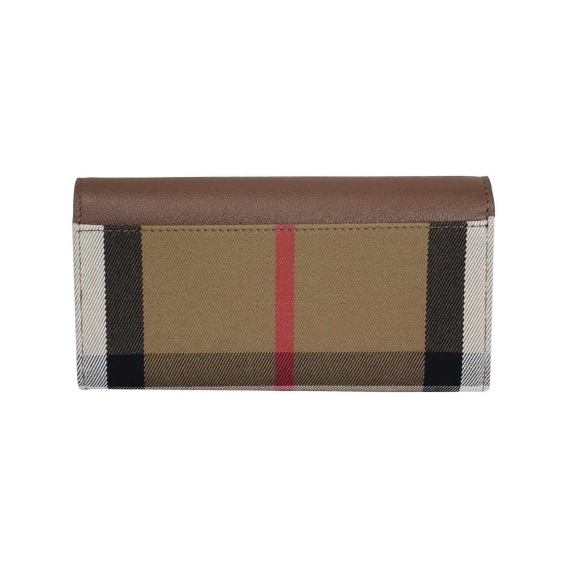 버버리 할톤 레더 플랩 체크 장지갑 어스(Burberry Halton Leather Flap Check Long Wallet Earth) - 2