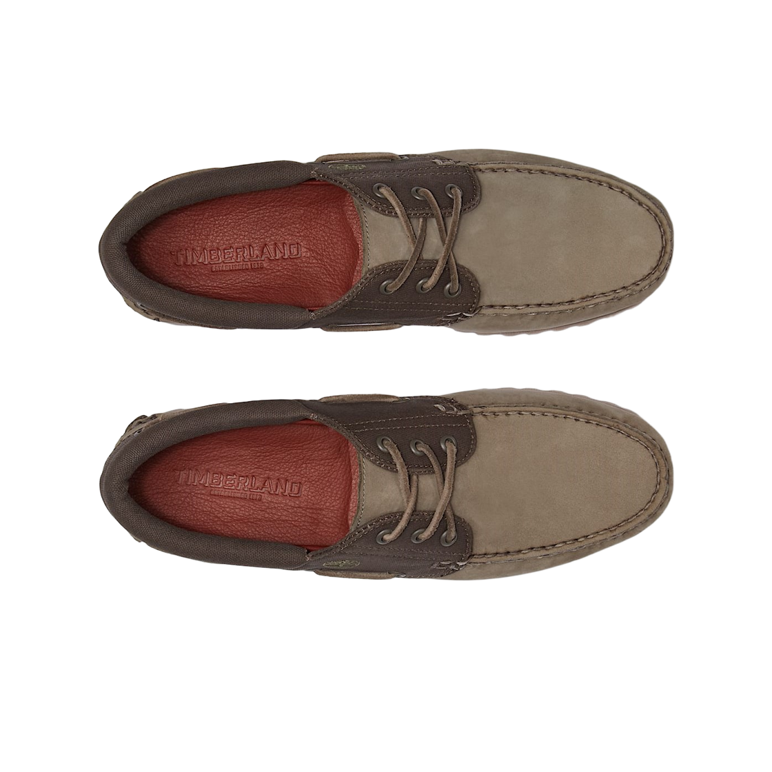 팀버랜드 어센틱 3 아이 보트 슈즈 올리브 누벅(Timberland Authentic 3-Eye Boat Shoes Olive Nubuck) - 2