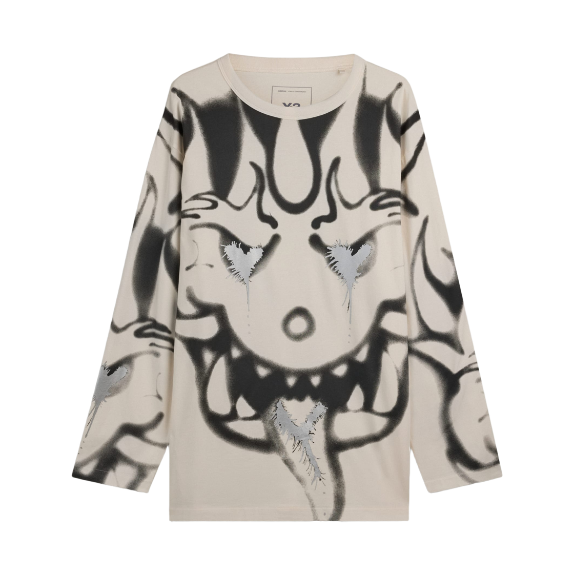 KX3815 Y-3 x Chito Graphic Long Sleeve T-Shirt Chalk White