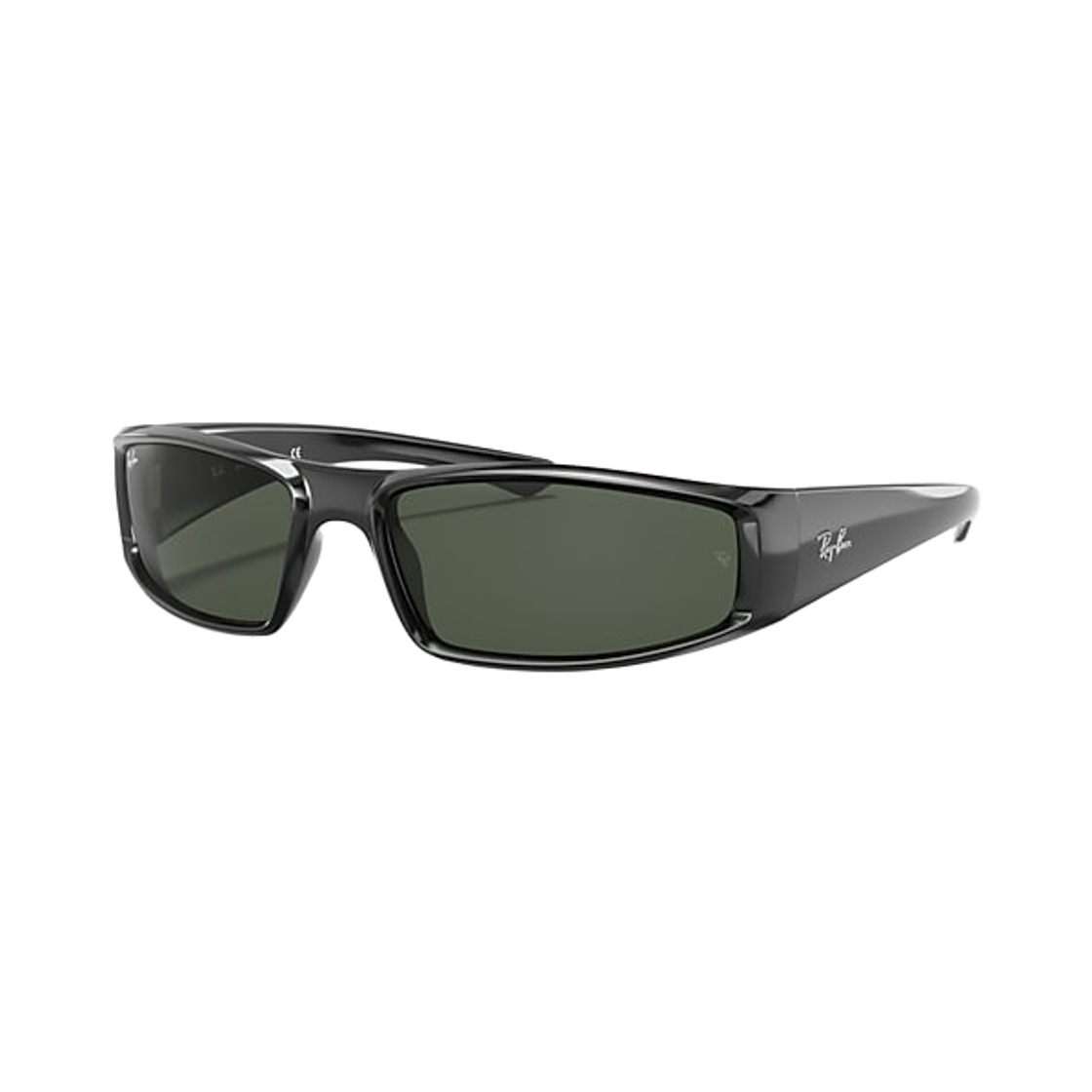 레이밴 RB4335 인젝티드 폴리쉬드 블랙 프레임 G-15 그린 렌즈 하이 브릿지 핏(Ray-Ban RB4335 Injected Polished Black Frame G-15 Green Lense High Bridge Fit) - 1