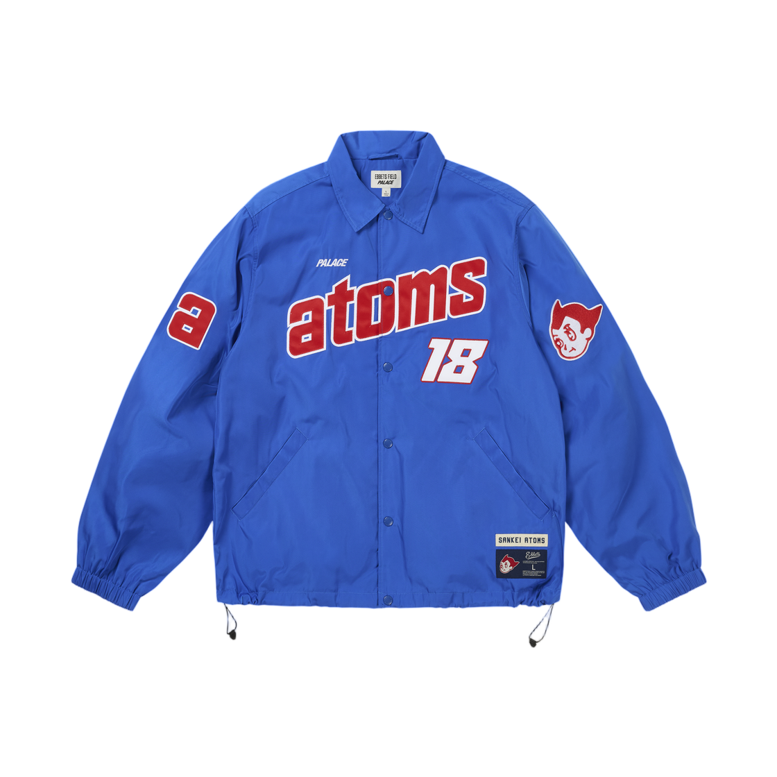 - Palace x Ebbets Field Flannels Sankei Atoms Coach Jacket Blue - 26FW