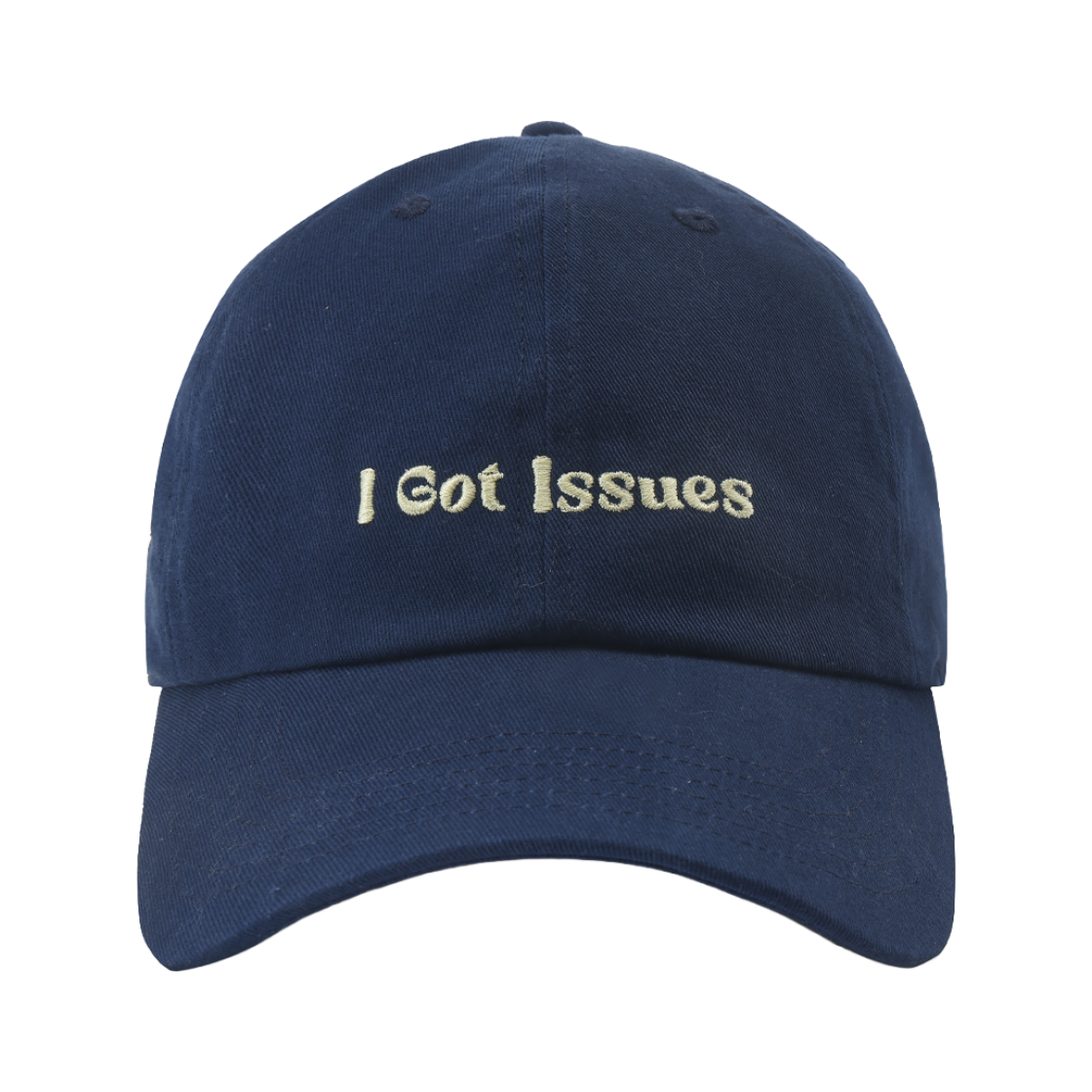 KW6DHTCGO07NY Markgong Women Letter Embroidered Baseball Cap Navy - 26FW