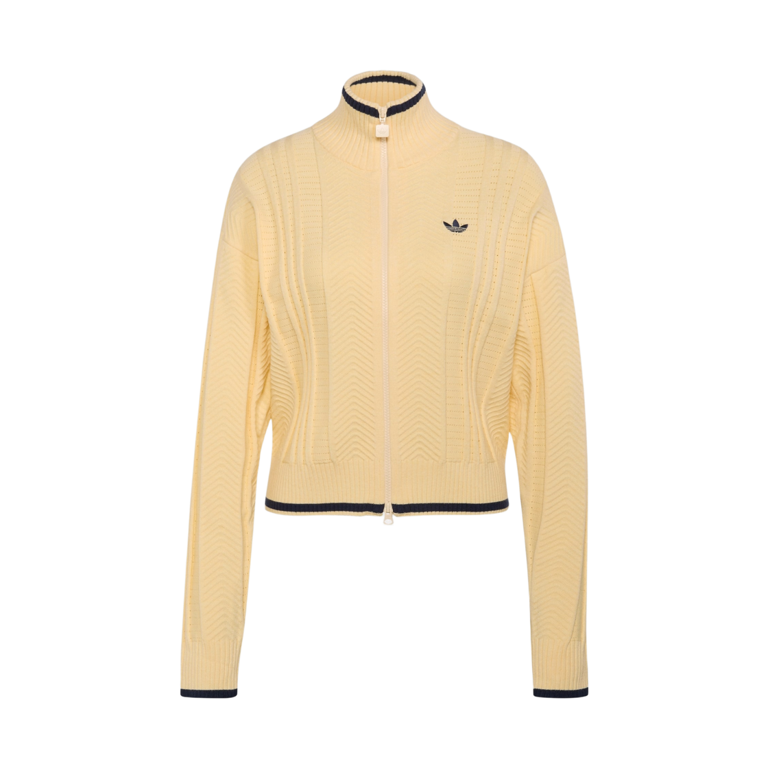 KR7047 (W) Adidas Cable Knit Firebird Track Top Warm Vanilla - KR Sizing
