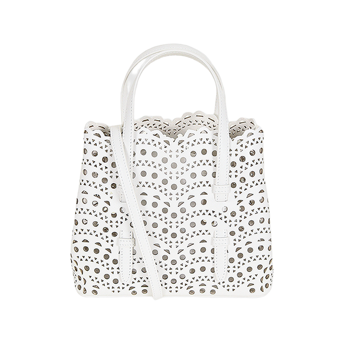 AA1S06720I251 020 [25% 쿠폰] Alaia Mina 20 Bag in Vienne Wave Calfskin Off White