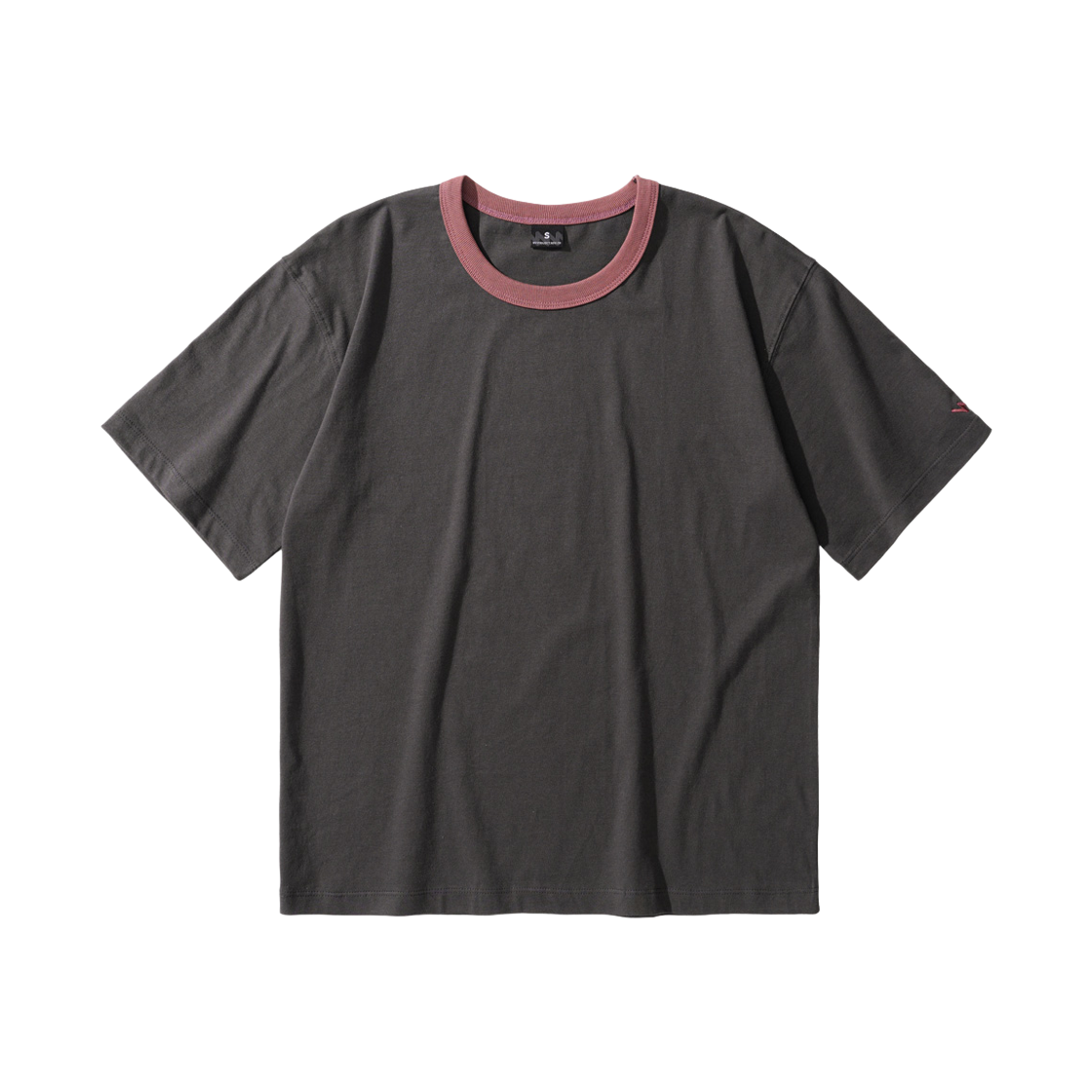 더블유브이프로젝트 초커 피그먼트 링거 반팔티셔츠 딥그레이 JJST7869(WV PROJECT Choker Pigment Ringer Short Sleeve Deepgray JJST7869)
