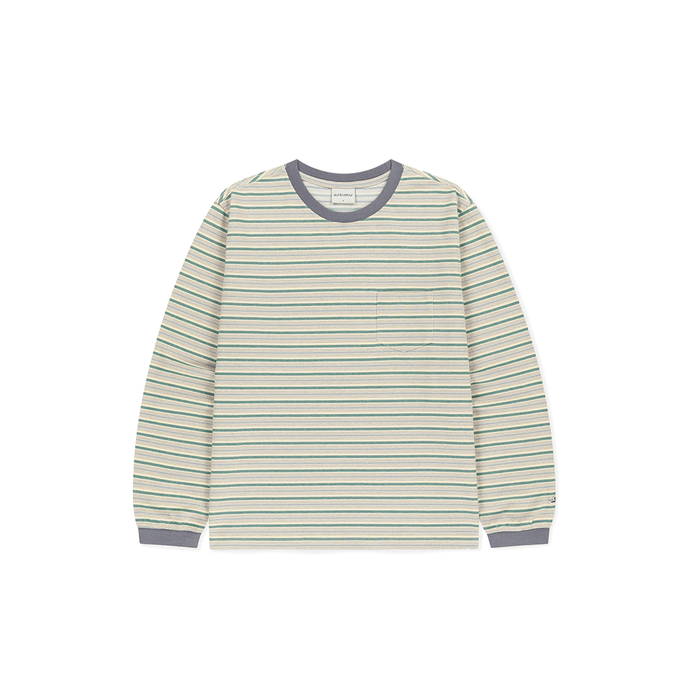 SL263TTSLT04IY [5% 적립] sunlovetour Dash Stripe LS Tee Light Yellow