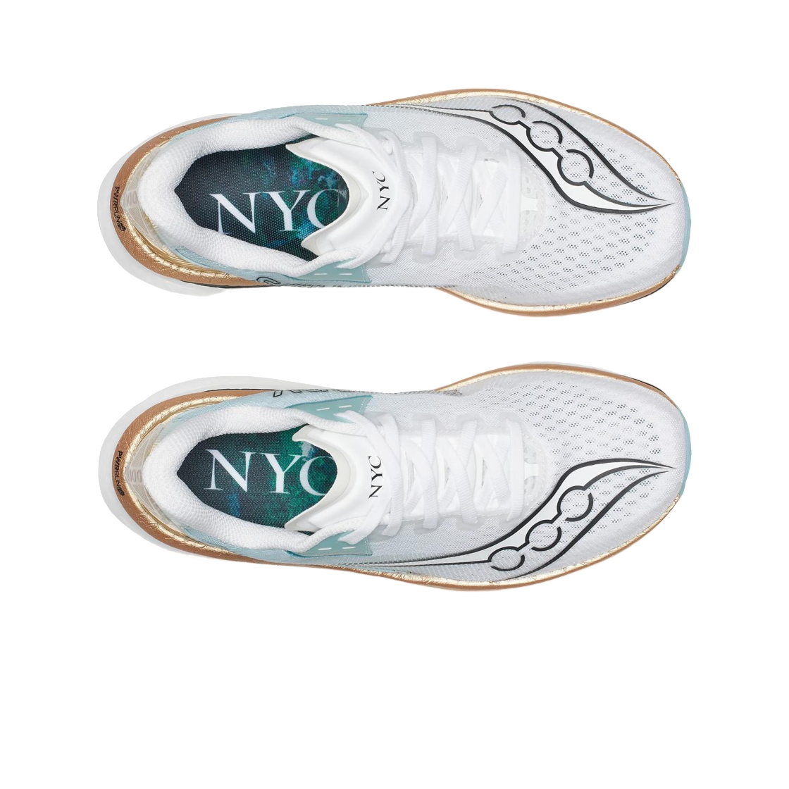 (W) 써코니 엔돌핀 아주라 NYC 화이트 골드((W) Saucony Endorphin Azura NYC White Gold) - 2