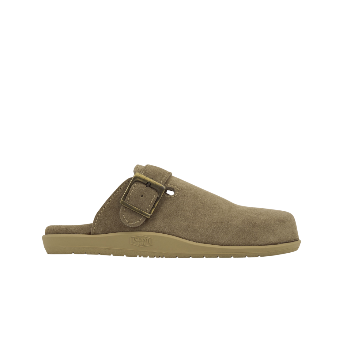 PTCLOG001M-TPS Island Slipper Classic Suede Clog Taupe Suede