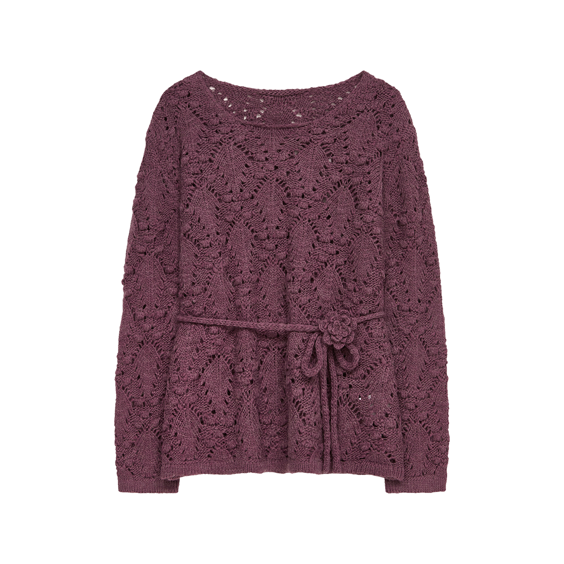 마가린핑거스 코사지 포인텔 풀오버 바이올렛(Margarain Fingers Corsage Pointelle Pullover Violet) - 1