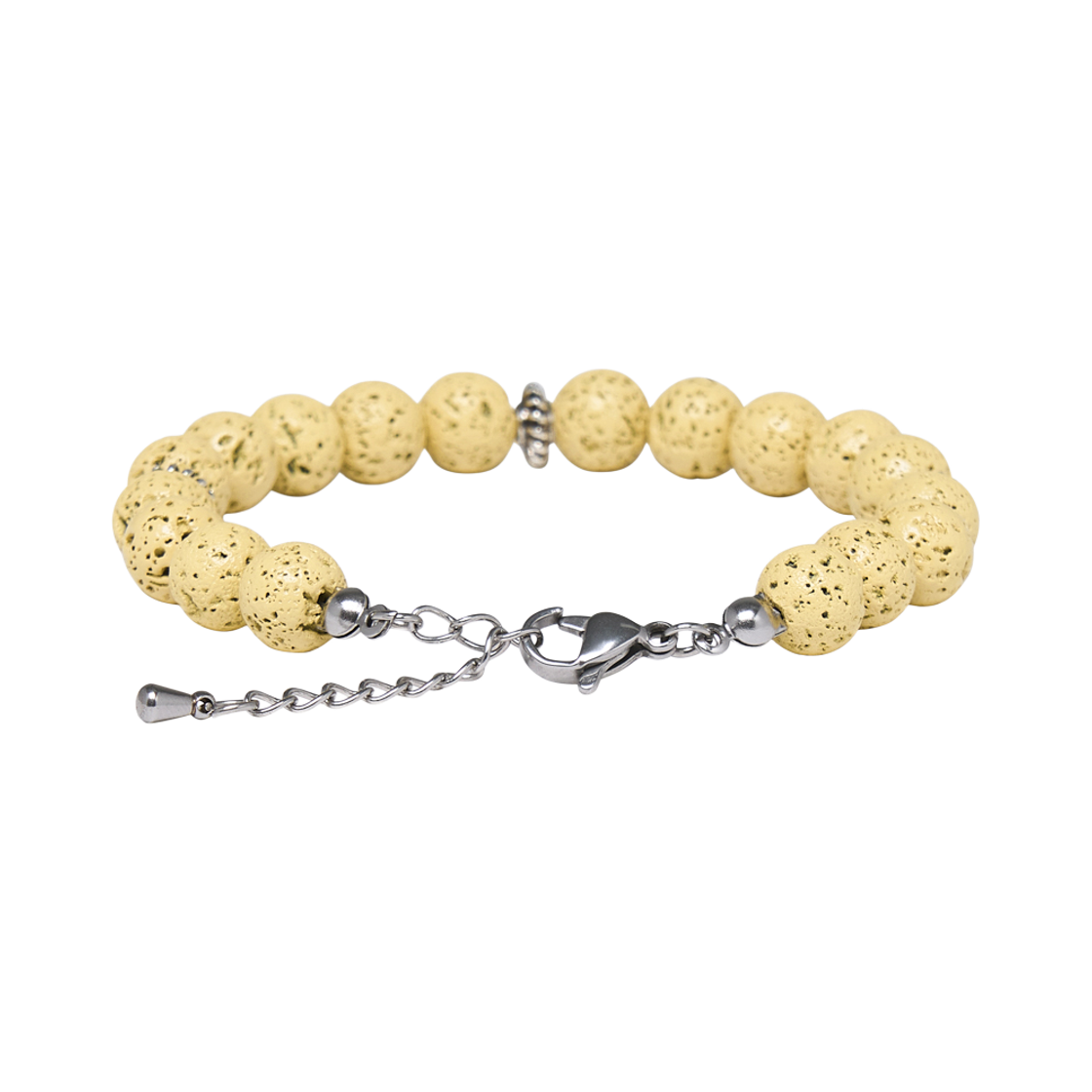 아모우 라바스톤 팔찌 파스텔 옐로우(AMOU Lava Stone Bracelet Pastel Yellow) - 3
