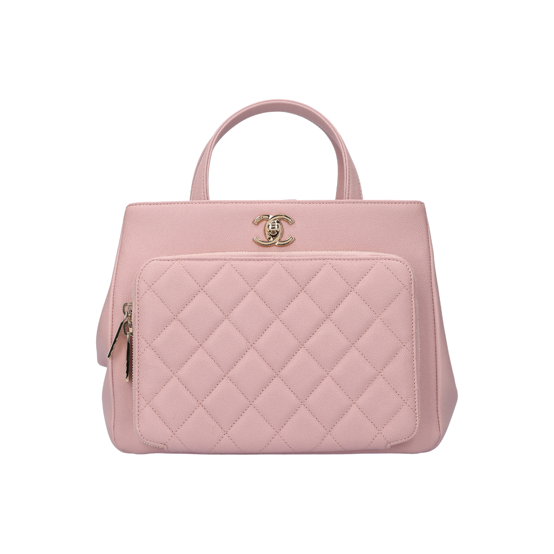 ITRO29QJGLU2 Chanel Business Affinity Tote Bag Pink & Gold Grained Calfskin