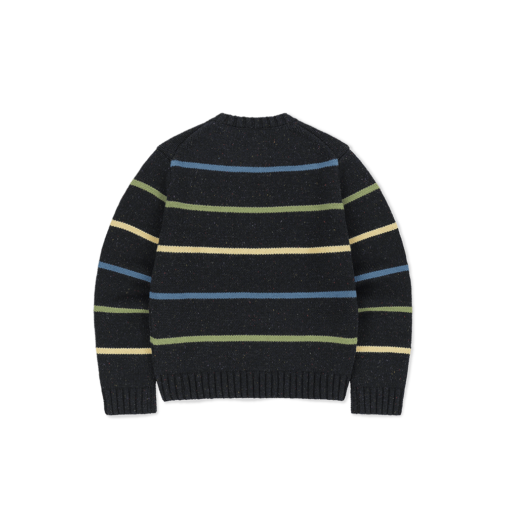 [5% 적립] 썬러브투어 스트라이프 크루넥 니트 챠콜([5% 적립] sunlovetour Stripe Crewneck Knit Charcoal) - 2