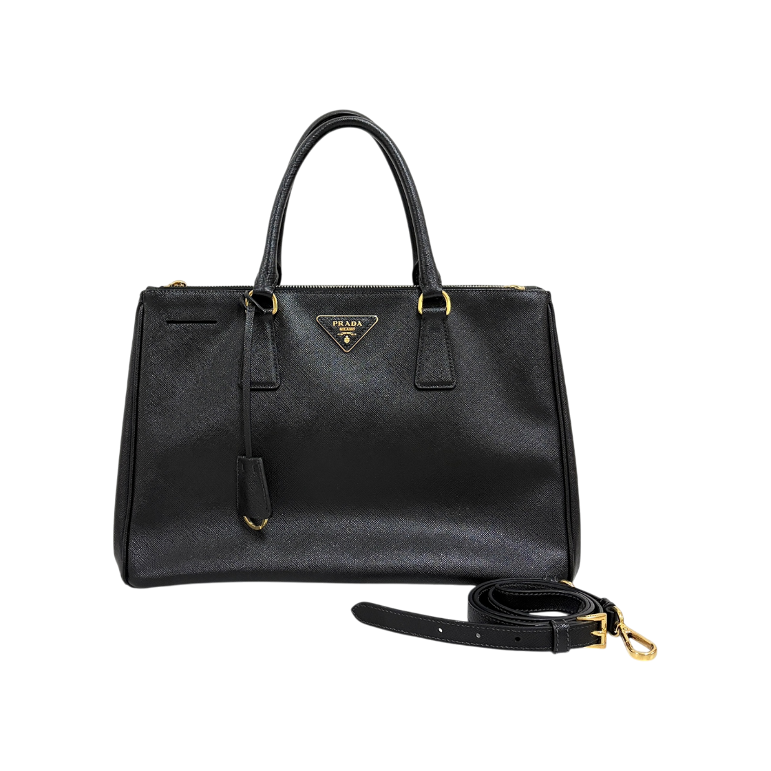 ITFFNKQBWDAH Prada Saffiano Lux Tote Bag Black