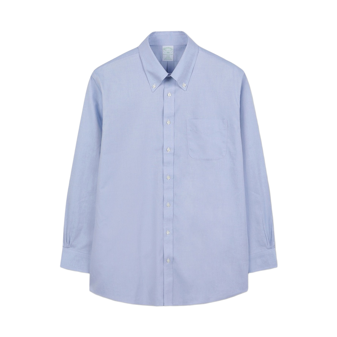 BBTSMFZ501-LBL BrooksBrothers Non-Iron Polo Button Down Dress Shirt Light Blue