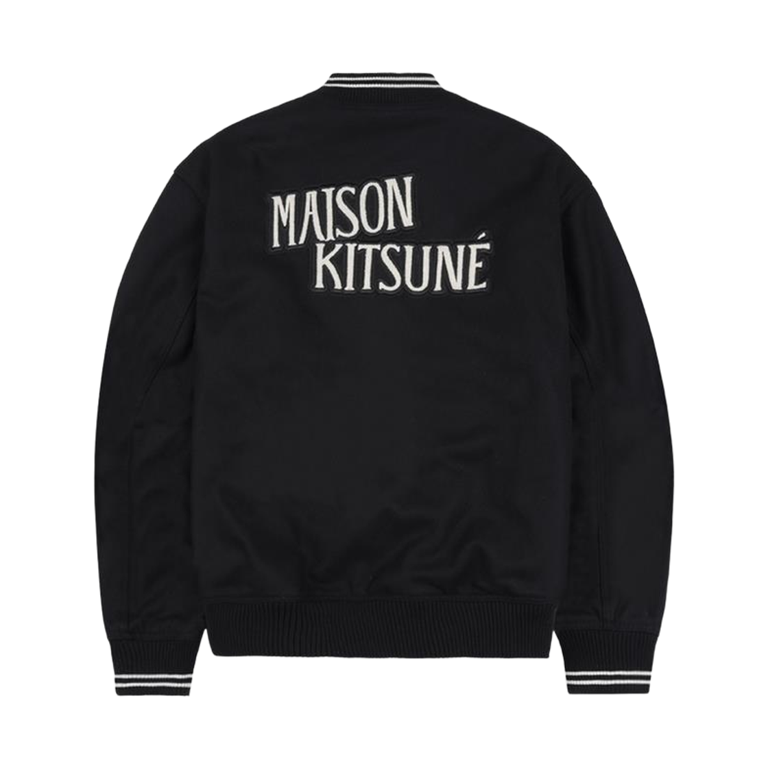 PM02107WM2023 P199 [25% 쿠폰] Maison Kitsune Varsity Teddy Blouson Black
