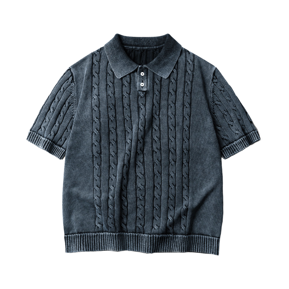 MJKN7710_navy_29 WV PROJECT Twist washed 1/2 sleeve knit navy MJKN7710