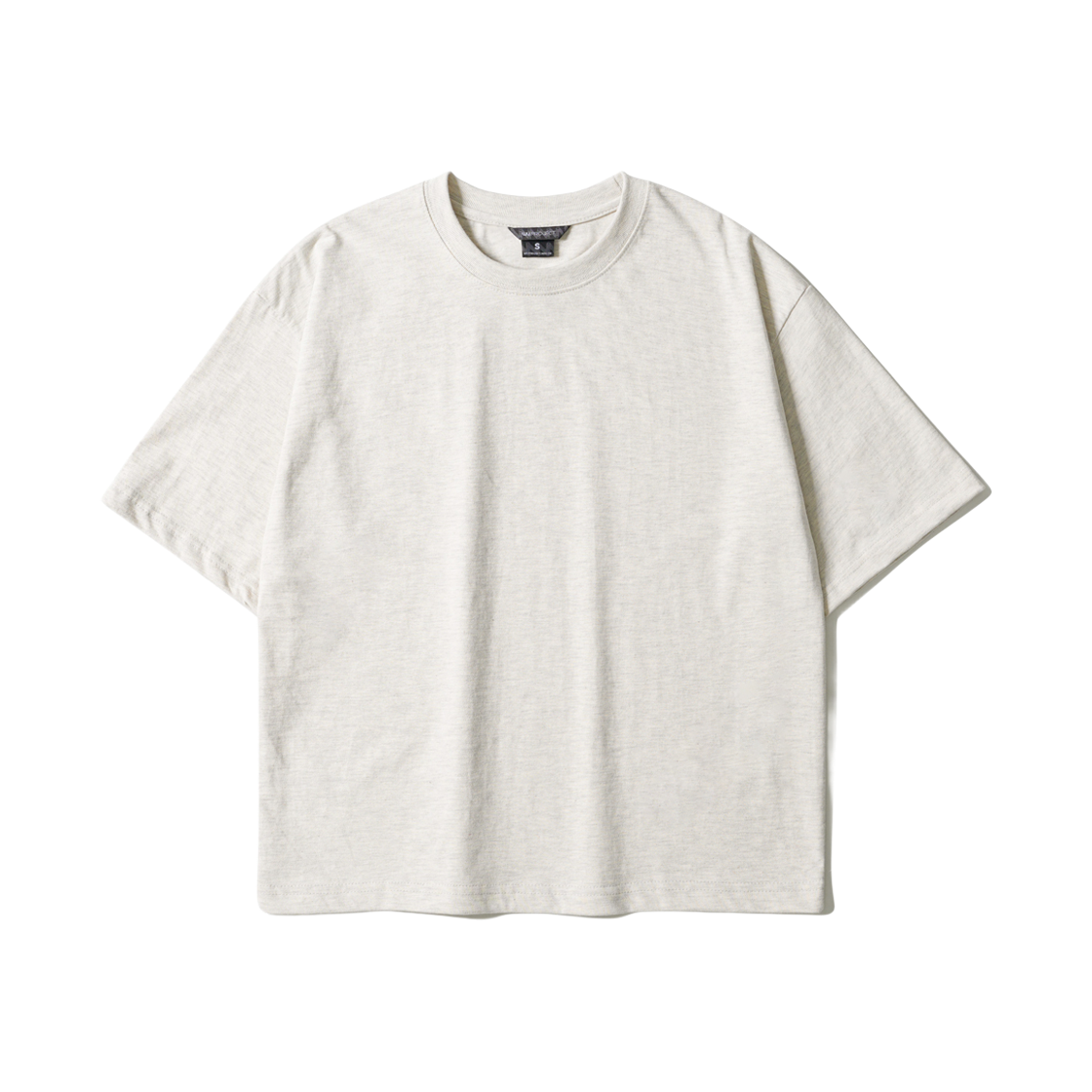 더블유브이프로젝트 박시 크롭 반팔티셔츠 오트밀 MMST7858(WV PROJECT Boxy Crop Short Sleeve Oatmeal MMST7858)