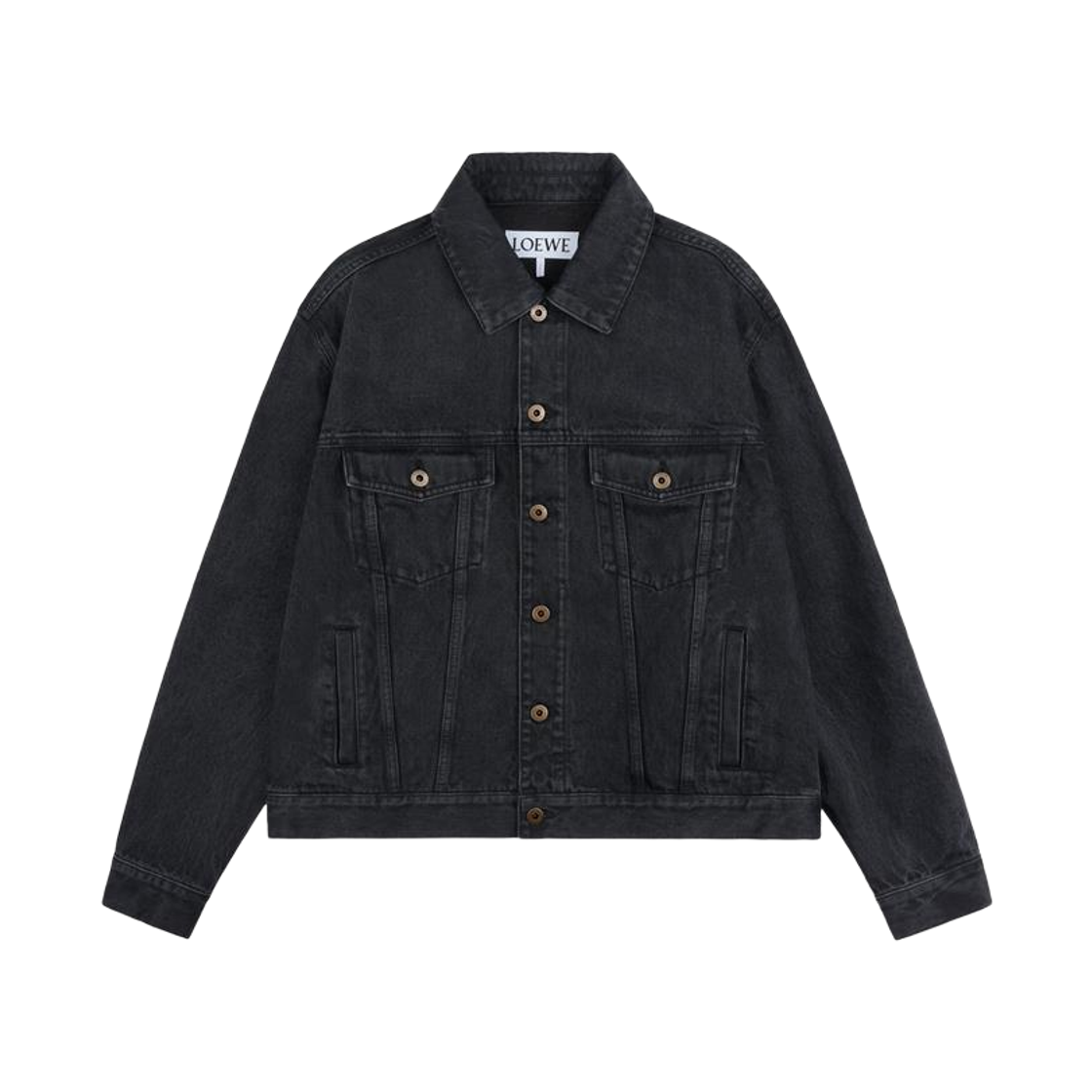 [25% 쿠폰] 로에베 애너그램 데님 자켓 블랙([25% 쿠폰] Loewe Anagram Denim Jacket Black) - 2