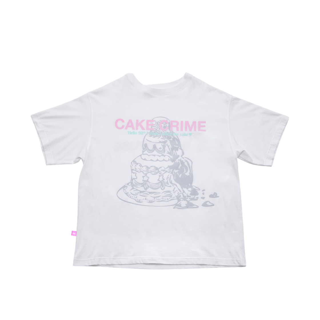 SH26SS-TS007WH SELES HOUSE Cake Crime Oversized Tee - White