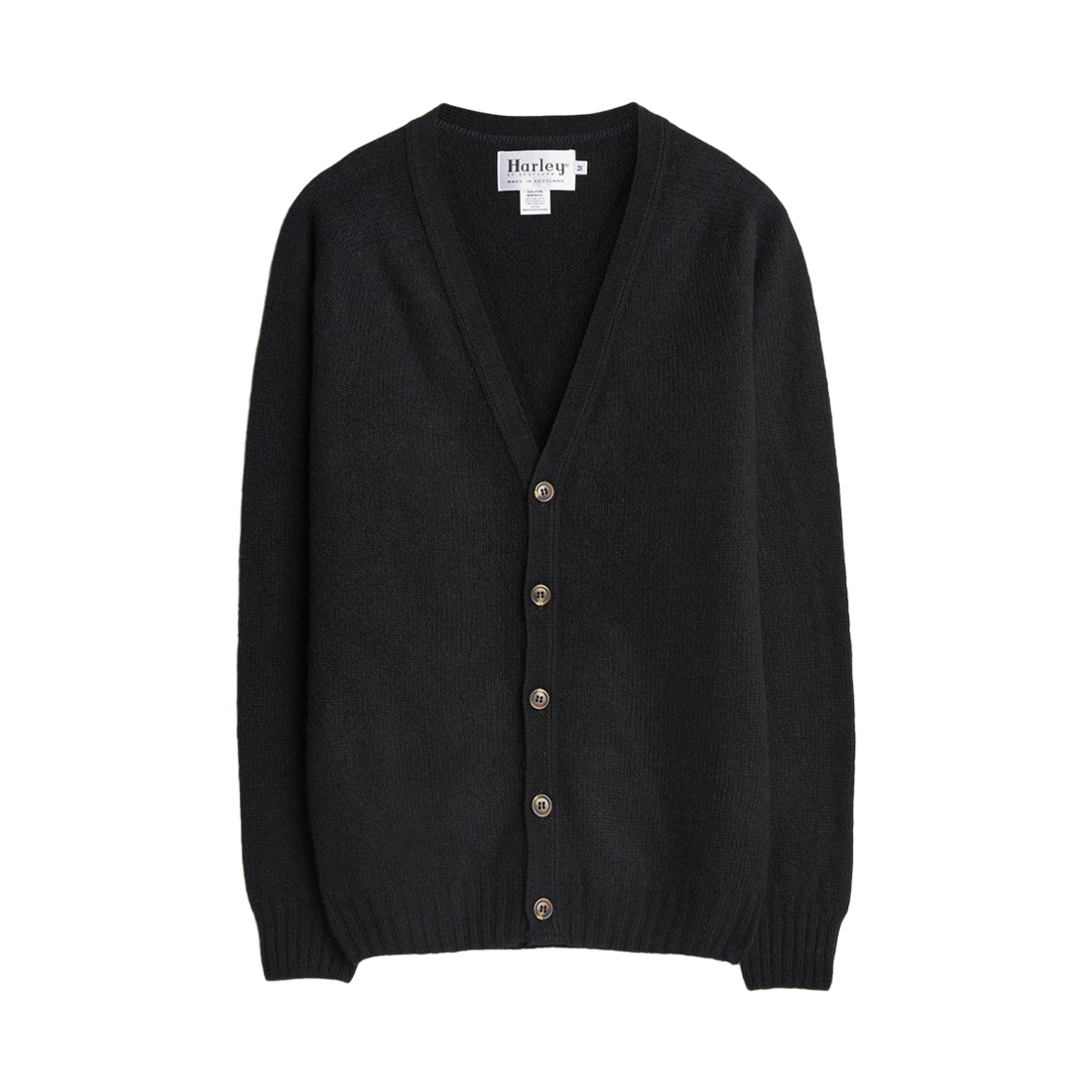 M3092 3V BLACK [25% 쿠폰] Harley of Scotland Supersoft Lambswool Cardigan Black