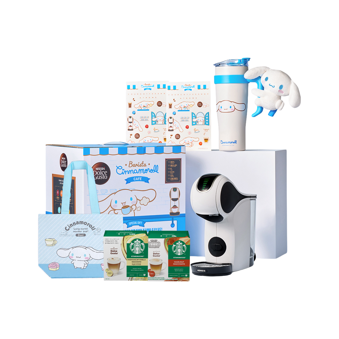 돌체구스토 캡슐 커피머신 산리오 시나모롤 한정 패키지(Genio S Touch Sanrio collabo pack)