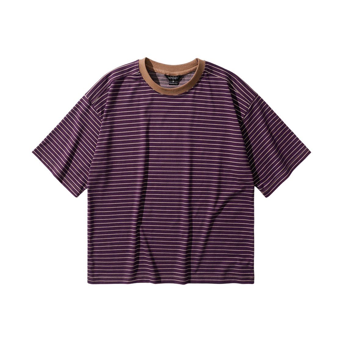 더블유브이프로젝트 조제트 쿨 스트라이프 반팔티셔츠 바이올렛 JJST7865(WV PROJECT Georgette Cool Stripe Short Sleeve Violet JJST7865)