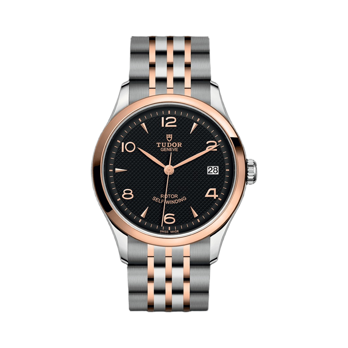 튜더 1926 36mm 로즈 골드 스틸 브레이슬릿 블랙(Tudor 1926 36mm Rose Gold Steal Bracelet Black) - 1
