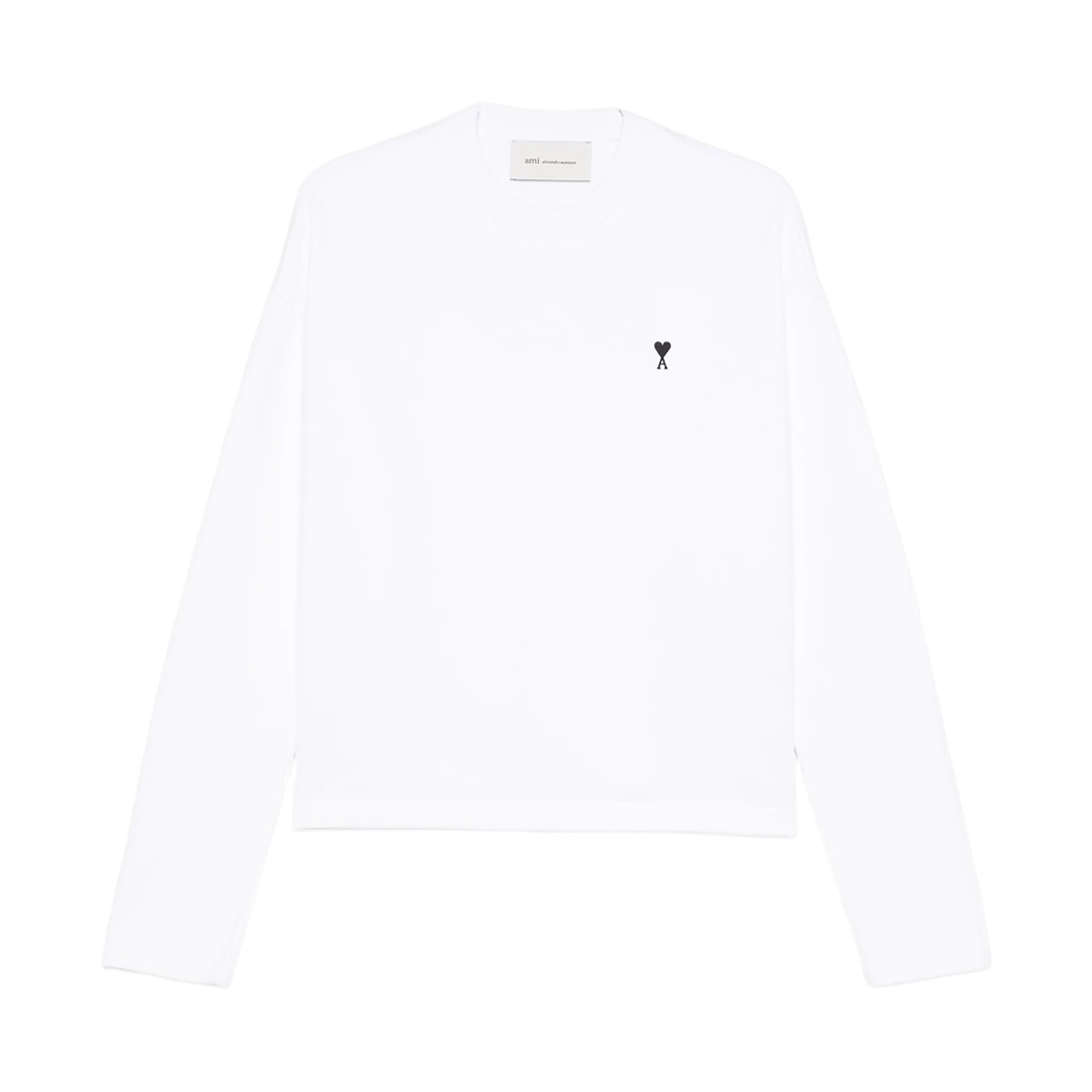 FSW766 730 100 [25% 쿠폰] (W) AMI de Coeur Cotton Fleece Sweatshirt White Black