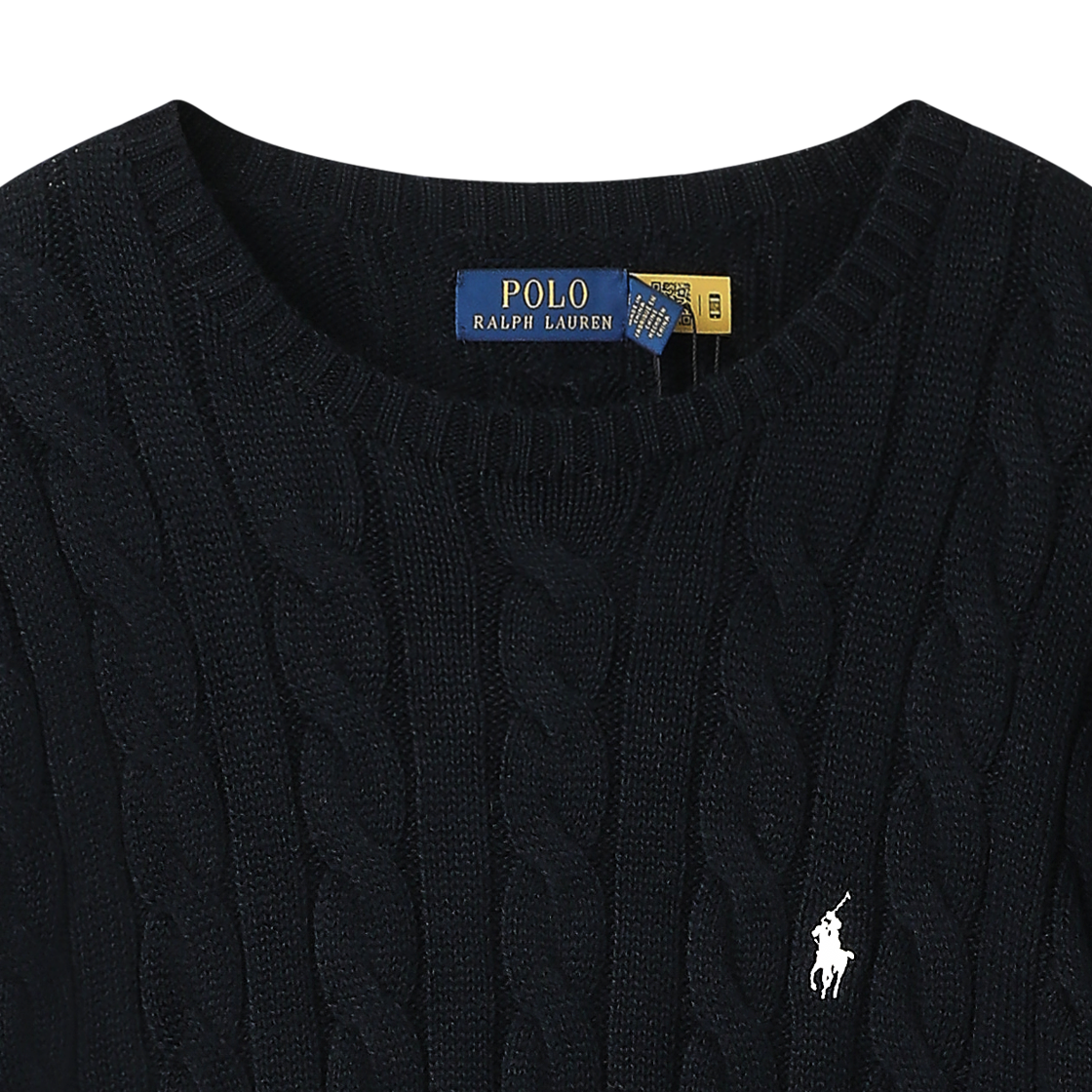 [15% 적립] 폴로 랄프 로렌 케이블 니트 코튼 스웨터 헌터 네이비 - 26FW([15% 적립] Polo Ralph Lauren Cable Knit Cotton Sweater Hunter Navy - 26FW) - 3