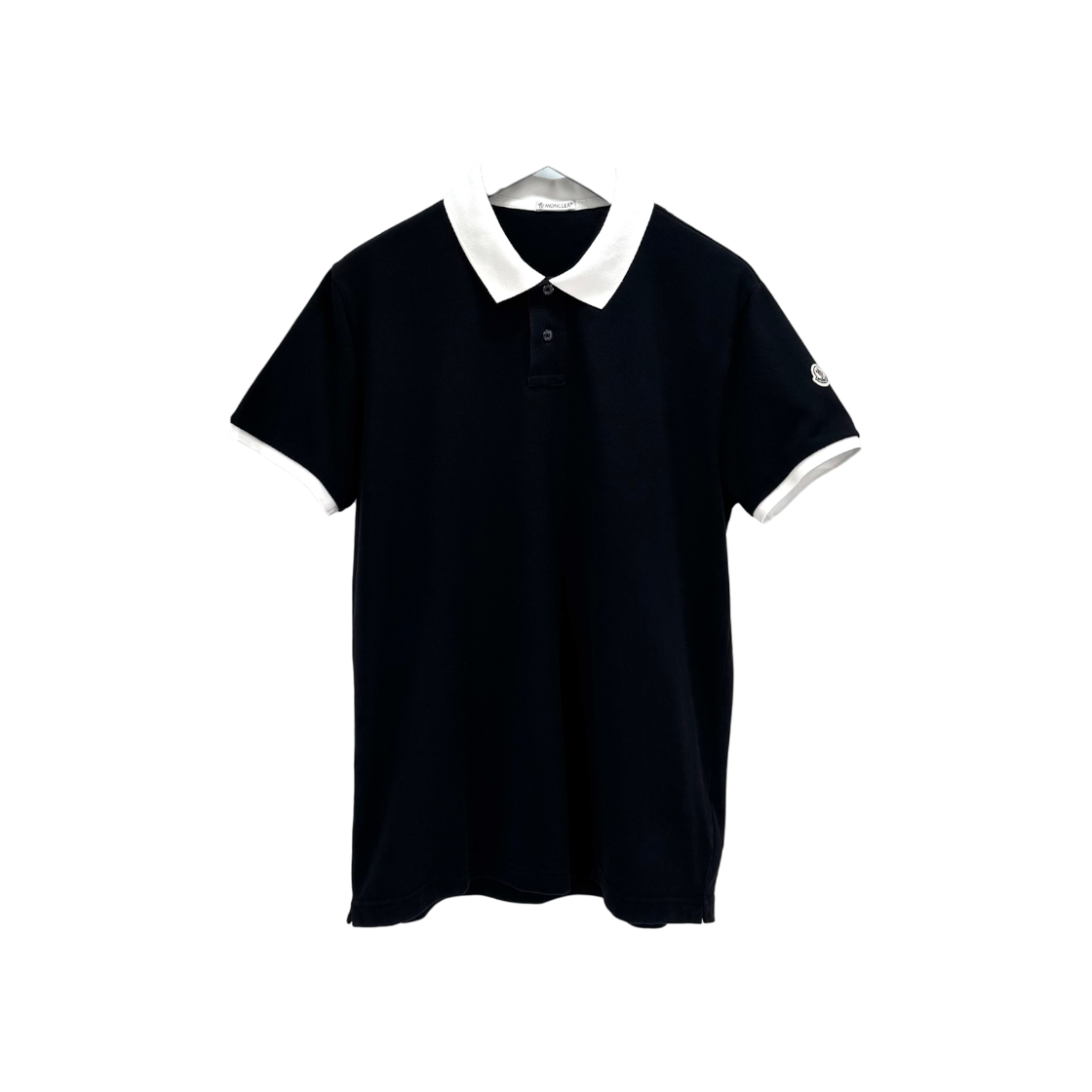 ITKJKMUSB53N Moncler Black Polo T-Shirt