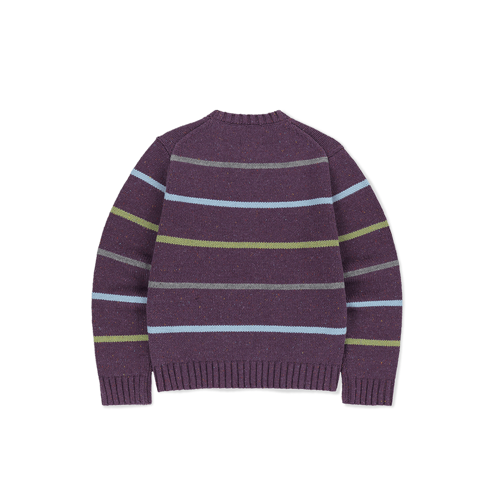 [5% 적립] 썬러브투어 스트라이프 크루넥 니트 퍼플([5% 적립] sunlovetour Stripe Crewneck Knit Purple) - 2