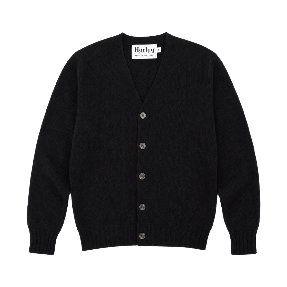 M4824 3V BLACK [25% 쿠폰] Harley of Scotland Shaggy Dog Wool Cardigan Black