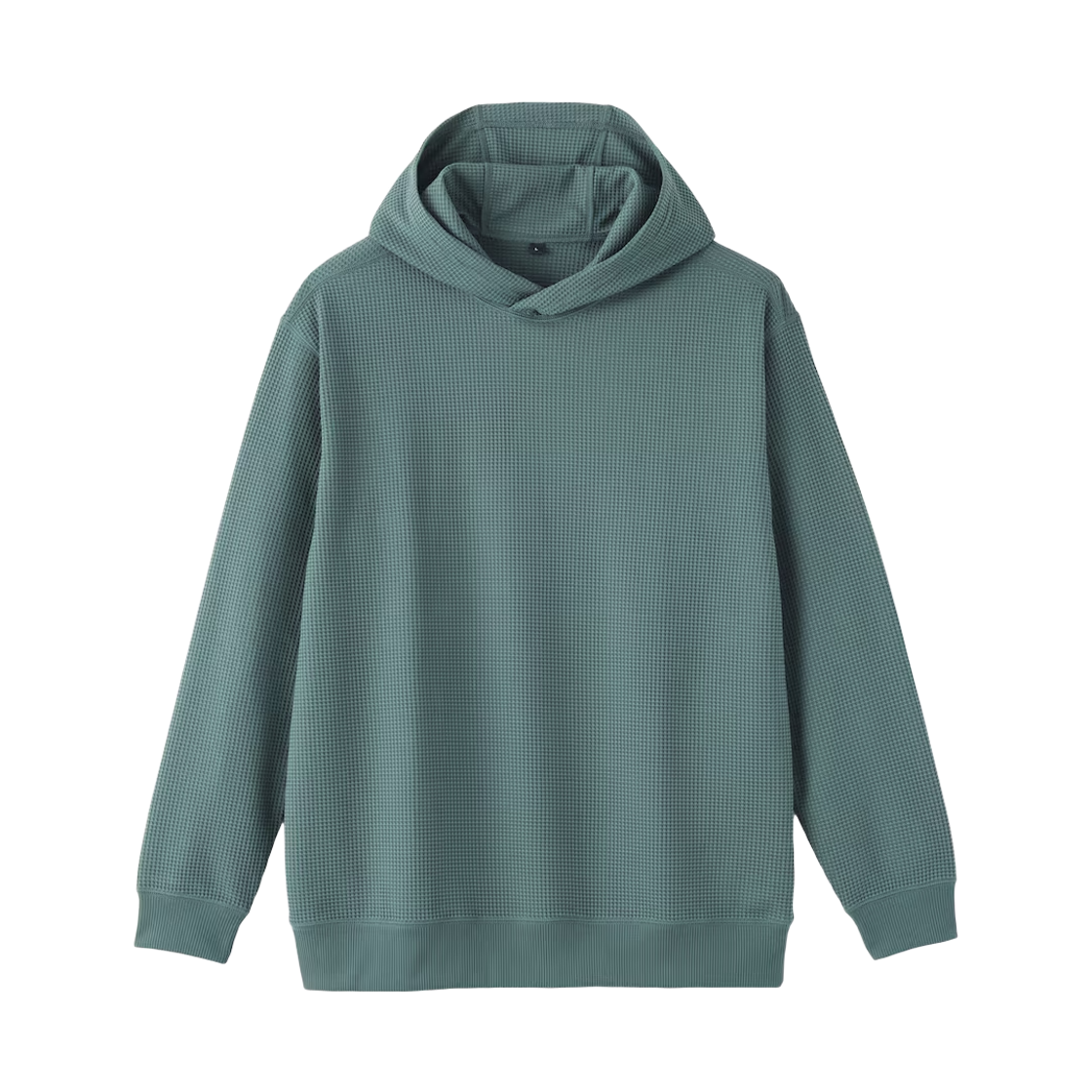무인양품 재생 와플 풀오버 후드 스모키 블루(MUJI Recycled Waffle Pull Over Hoodie Smokey Blue) - 1