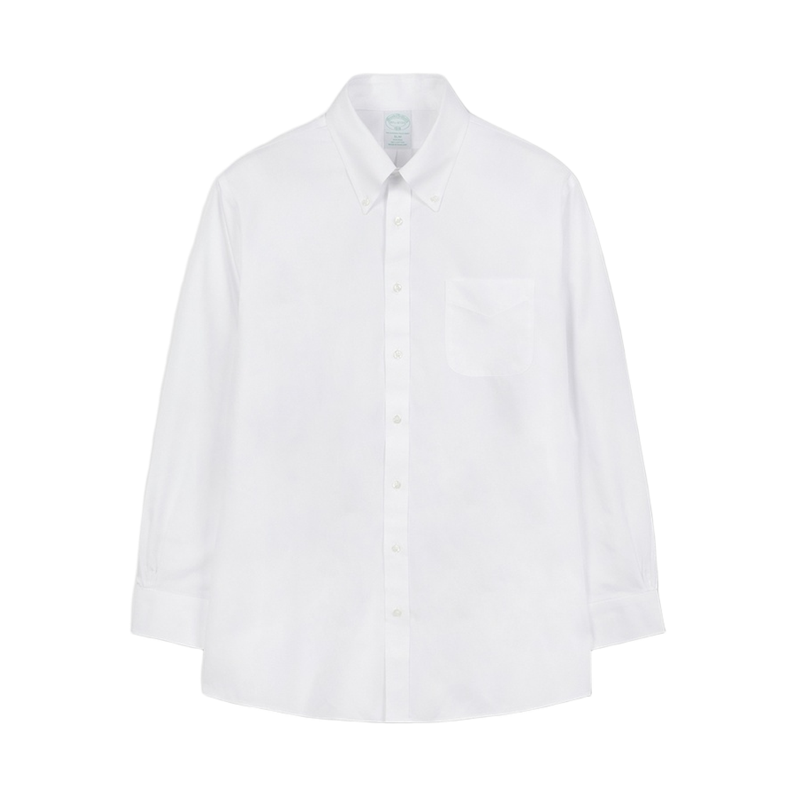 BBTSMFZ501-ZWH BrooksBrothers Non-Iron Polo Button Down Dress Shirt White