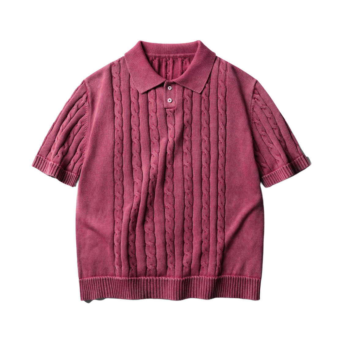 MJKN7710_vintagered_29 WV PROJECT Twist washed 1/2 sleeve knit vintagered MJKN7710