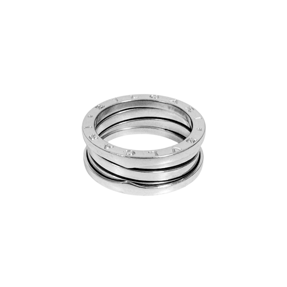 ITKHHORSRDQJ Bulgari 18K B.Zero1 3Band Ring White Gold