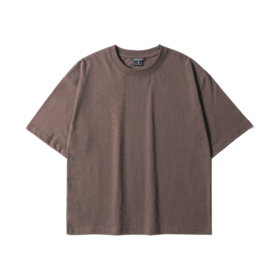 더블유브이프로젝트 박시 크롭 반팔티셔츠 딥브라운 MMST7858(WV PROJECT Boxy Crop Short Sleeve Deepbrown MMST7858)