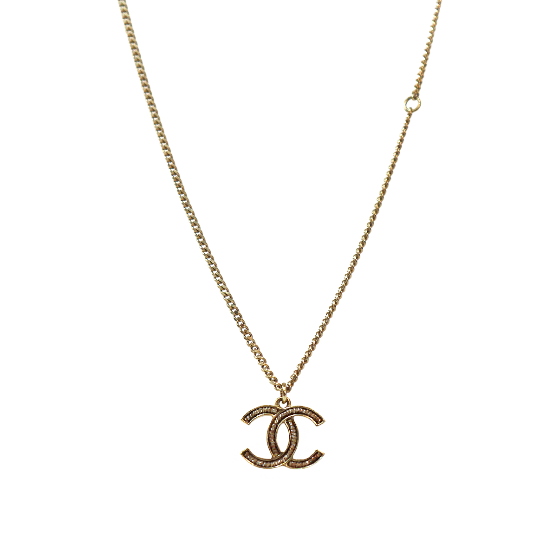 ITLMA7J5VJMF Chanel Rope CC Gold Necklace A-B65017