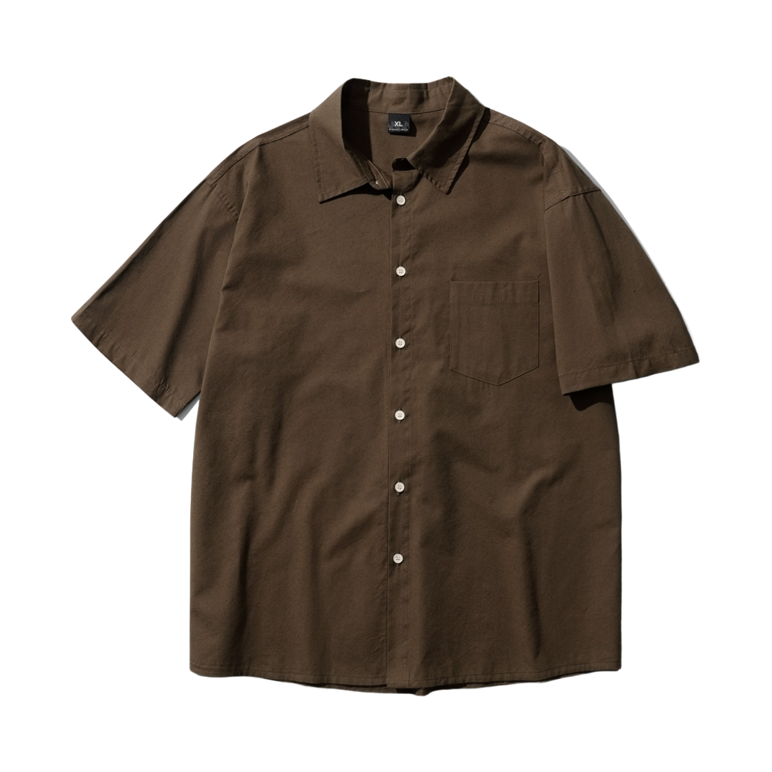 JNSS7722_brown_29 WV PROJECT Multi oxford 1/2 sleeve shirt brown JNSS7722