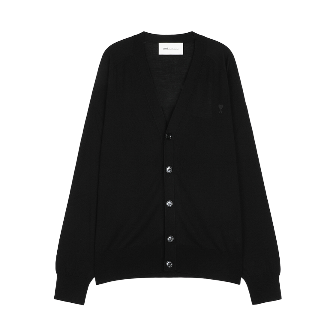 HKC384 KN0039 0180 [25% 쿠폰] AMI de Coeur Alexandre Mattiussi Wool Cardigan Black