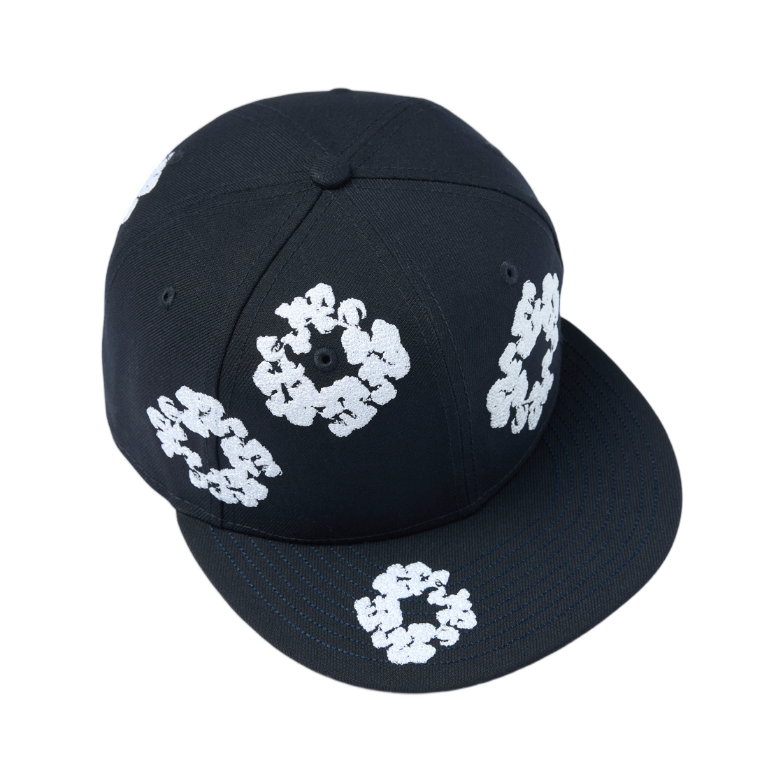 데님 티어스 코튼 리쓰 뉴에라 59피프티 피티드 캡 네이비(Denim Tears Cotton Wreath New Era 59Fifty Fitted Cap Navy) - 1