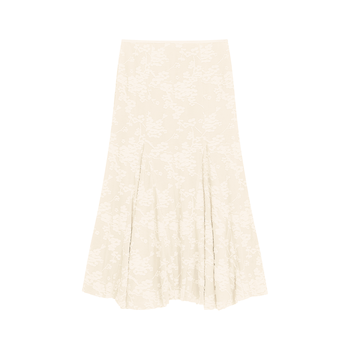 MF2678SK001MIV Margarain Fingers Panel Flare Long Skirt Ivory