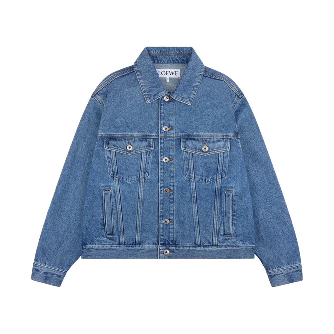 [25% 쿠폰] 로에베 아나그램 데님 자켓 블루([25% 쿠폰] Loewe Anagram Denim Jacket Blue) - 2
