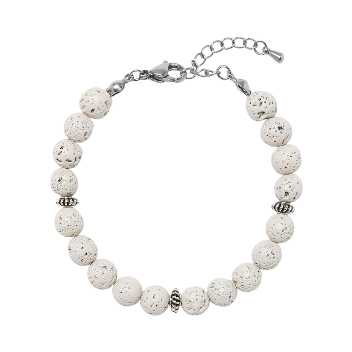 아모우 라바스톤 팔찌 더스트 아이보리(AMOU Lava Stone Bracelet Dust Ivory)