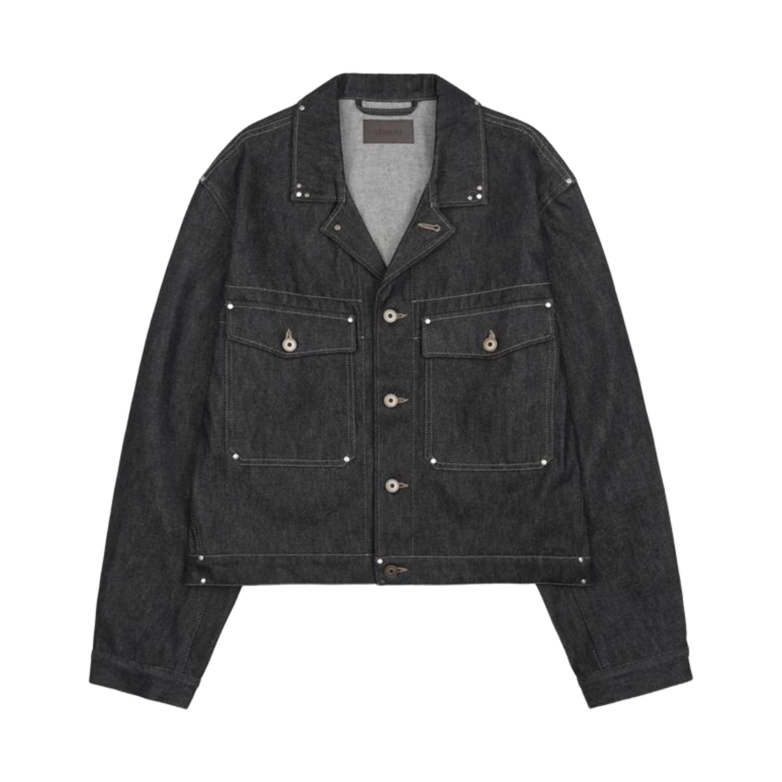 OW1234 LD1061 965 [25% 쿠폰] Lemaire Heavy Denim Studded Trucker Jacket in Slate