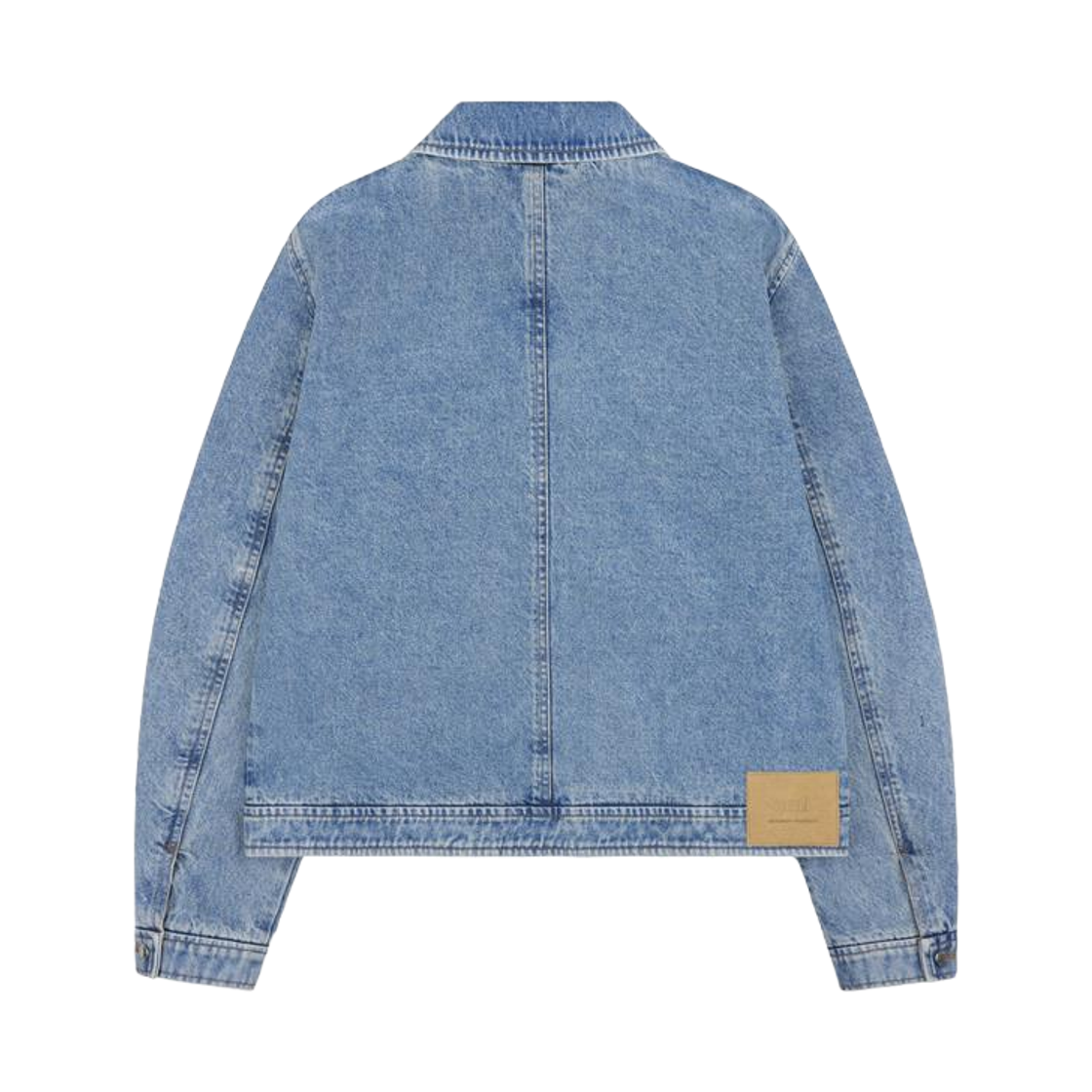 [25% 쿠폰] 아미 스몰 하트 로고 코튼 지퍼 자켓 유즈드 블루 브라운([25% 쿠폰] AMI de Coeur Cotton Zipper Jacket Used Blue Brown) - 2