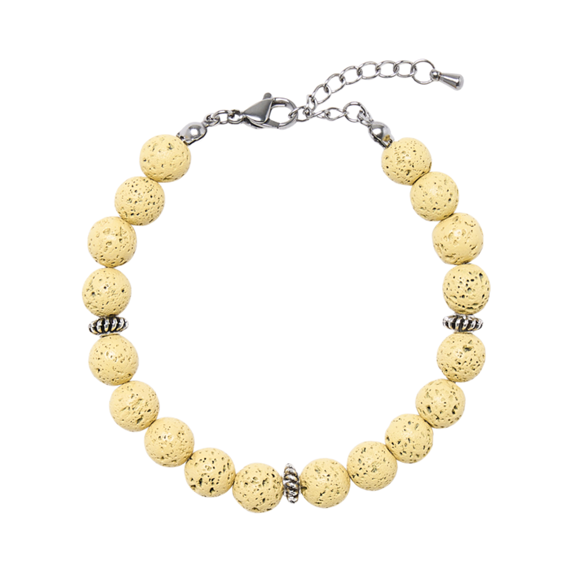 아모우 라바스톤 팔찌 파스텔 옐로우(AMOU Lava Stone Bracelet Pastel Yellow)