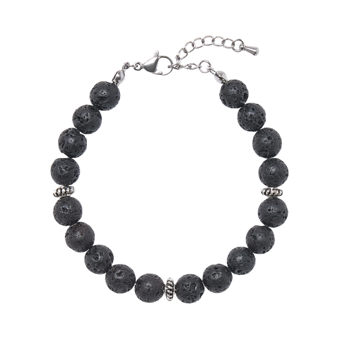 AM26FWAC04BK AMOU Lava Stone Bracelet Dust Black